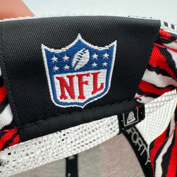 New Era Kansas City Chiefs Mesh Snapback Hat Red White 9FORTY NFL Trucker Cap - Picture 11 of 12